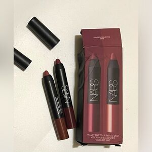 Nars Velvet Matte Lip Pencil Duo Damned Walkyrie 1.8g 0.06oz *2 New In (bad)box